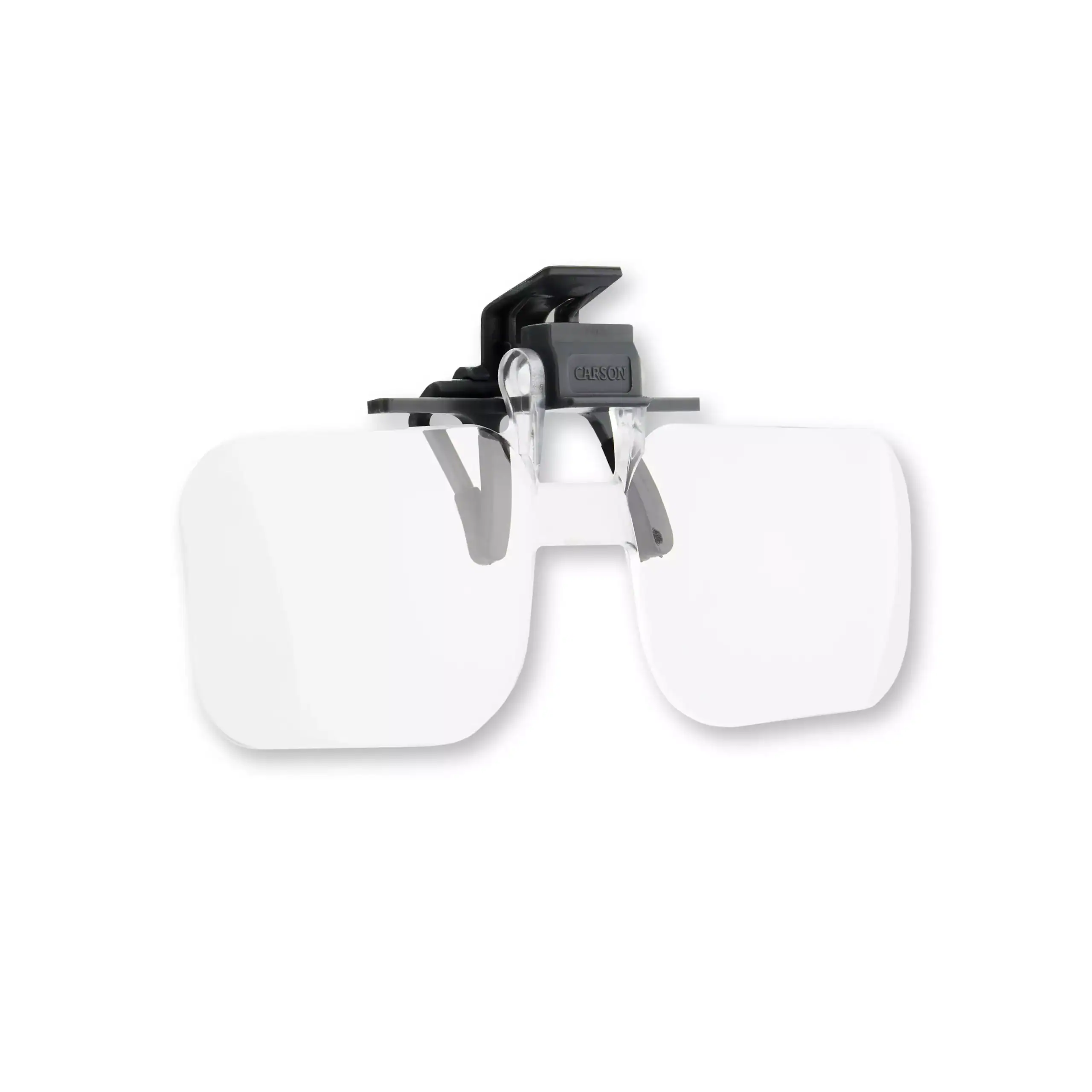 El Carson OD-12 Clip & Flip™ es una lente lupa manos libres 1.75x con clip negro plástico, diseñada para sujetarse a lentes y facilitar la pesca, lectura o ayudar a personas con baja visión.